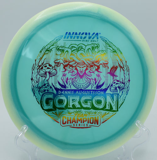 "Proto-Glow Champion Halo Gorgon, the ultimate disc for controlled power shots, shipping to Seattle, WA."
