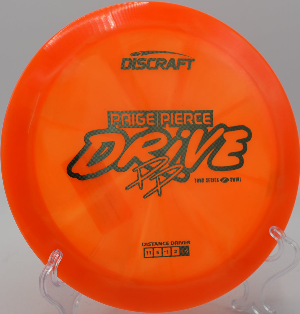 Close-up of a Z Swirl Drive’s rim before a backhand release at The Fort in Ogden, Utah.

