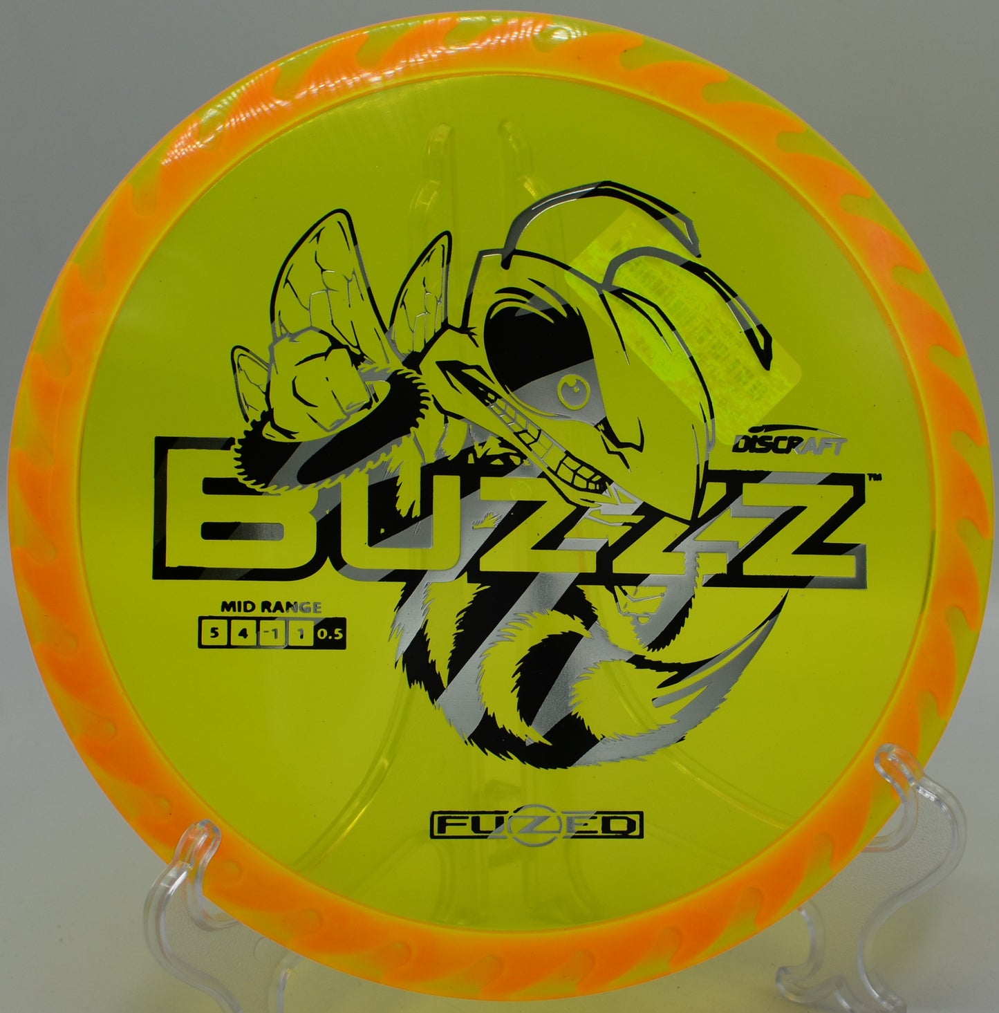 "Discraft Fuzed Buzzzsaw, a premium midrange designed for consistent hyzer lines, now shipping to Amarillo, TX."
