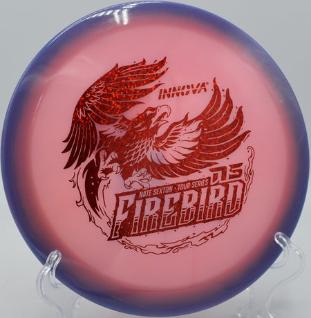 Sexton Firebird finishing with strong fade on a short forehand at Harmon Hills in Fall Branch, Tennessee.

