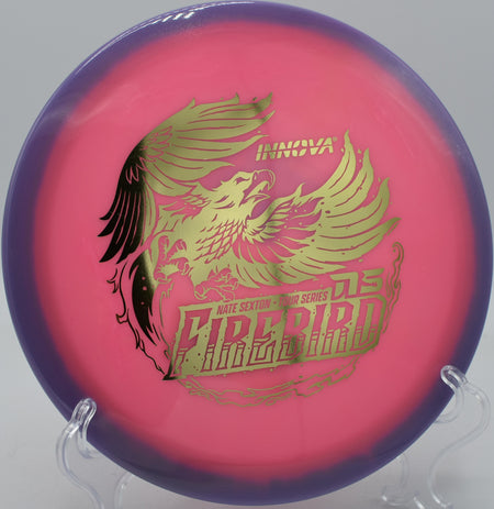 Player unleashing a controlled backhand with the Sexton Firebird at Rock Ridge Disc Golf Course in Pittsboro, North Carolina.

