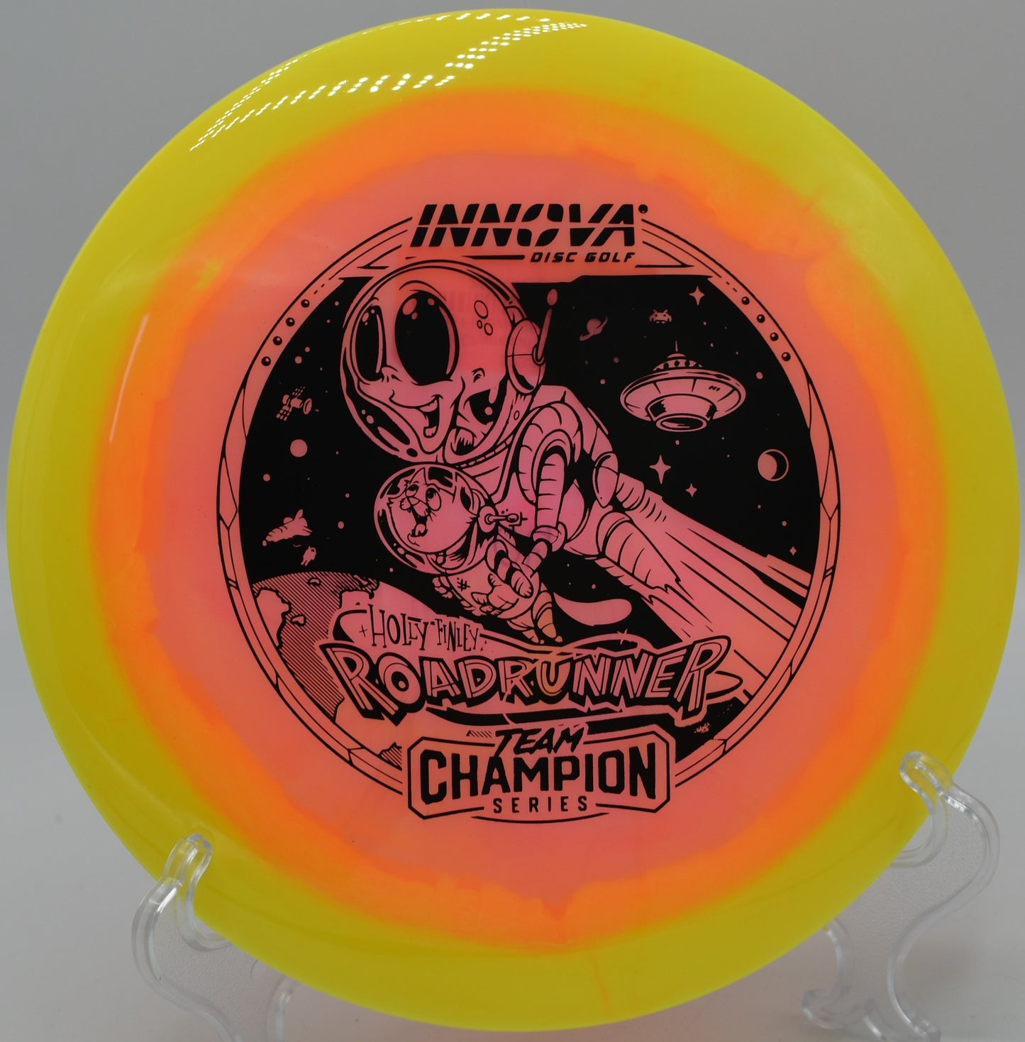 "Shop the Halo Champion Roadrunner by Innova, perfect for long turnover shots, shipping to Denver, CO."
