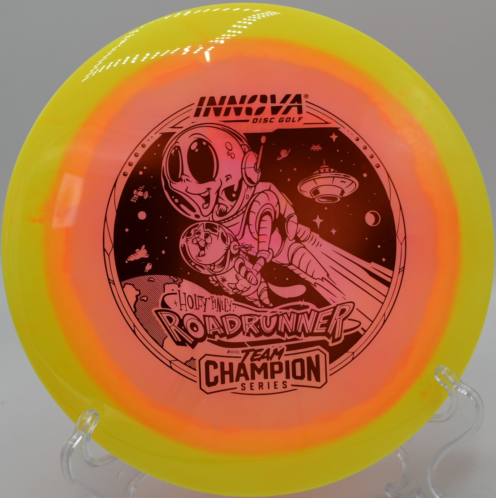 "Innova Halo Champion Roadrunner, a long-range driver with easy turn, now available in Phoenix, AZ."
