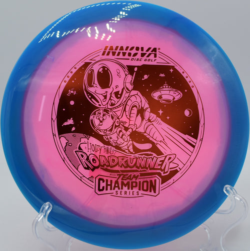 "Halo Champion Roadrunner by Innova, a smooth-flying driver for max distance, now shipping to Milwaukee, WI."
