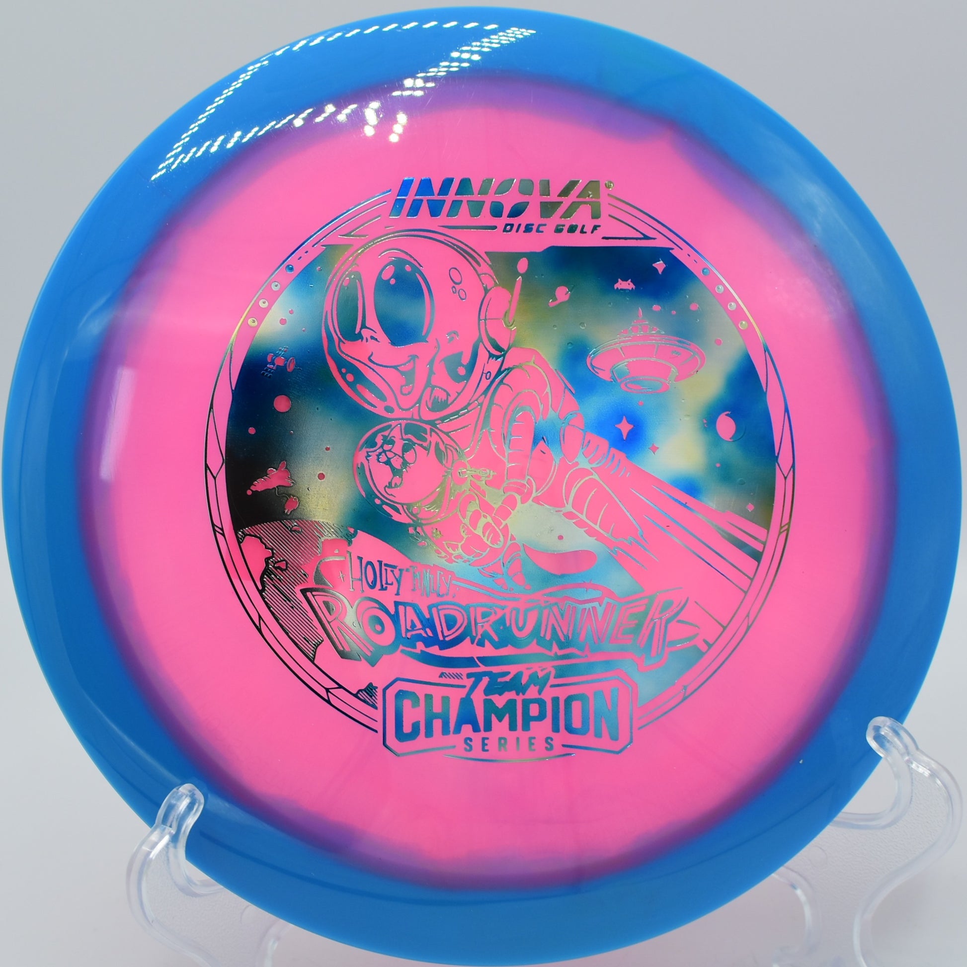 "Shop the Halo Champion Roadrunner at Flexline Discs, a top pick for easy distance, shipping to Tampa, FL."
