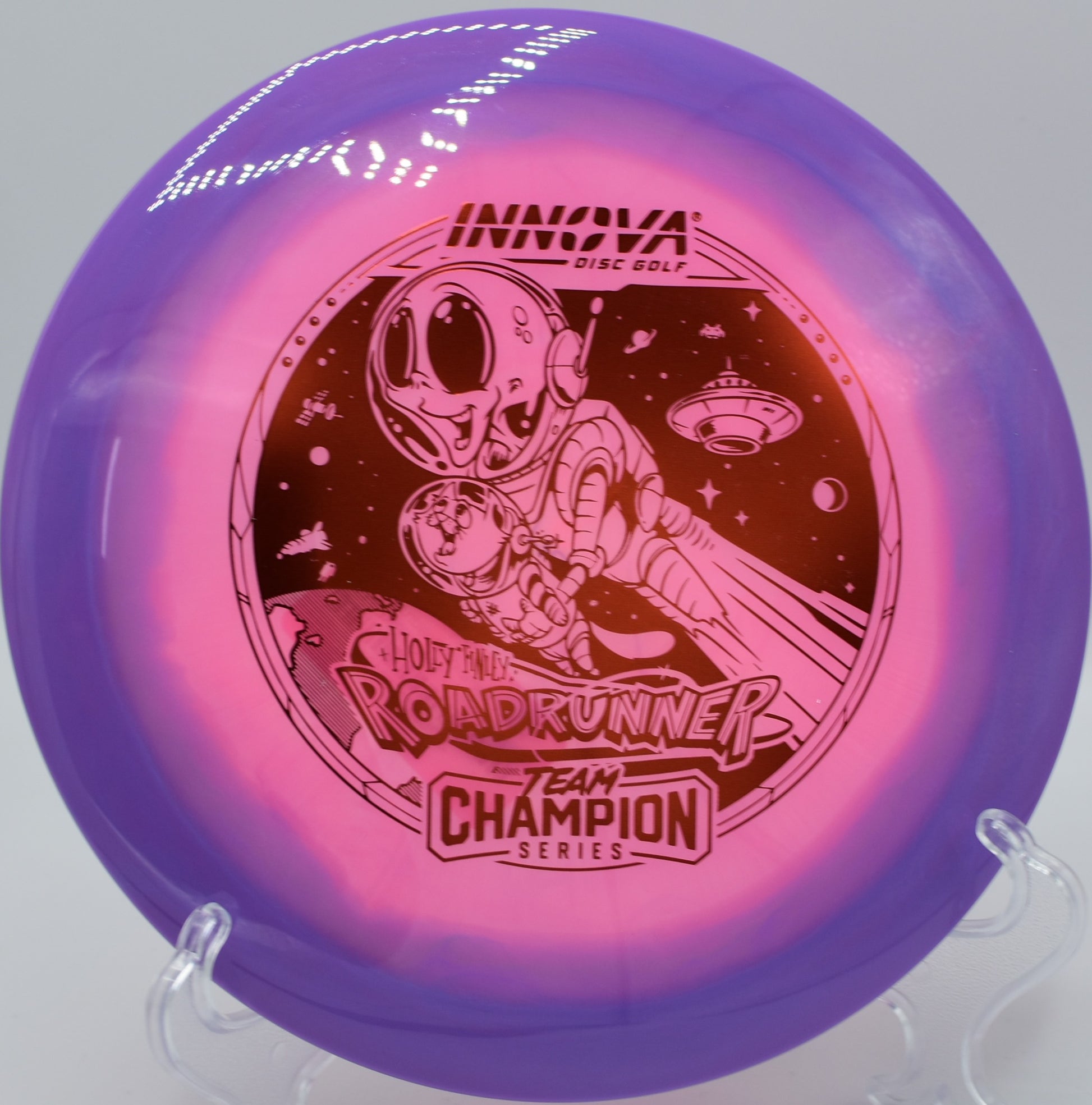 "Shop the Halo Champion Roadrunner at Flexline Discs, a disc built for smooth anhyzer throws, available in Albuquerque, NM."
