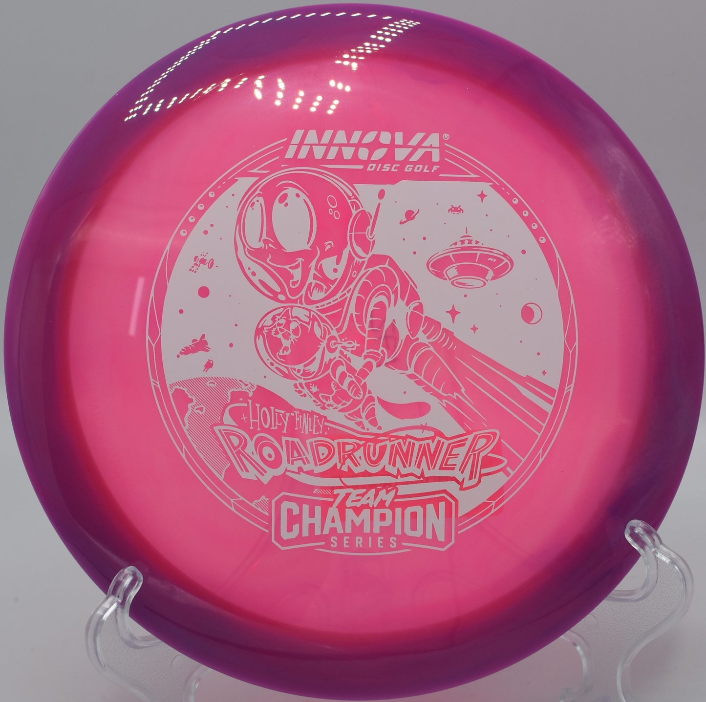 "Halo Champion Roadrunner by Innova, a perfect driver for tailwind bombs, now shipping to San Antonio, TX."
