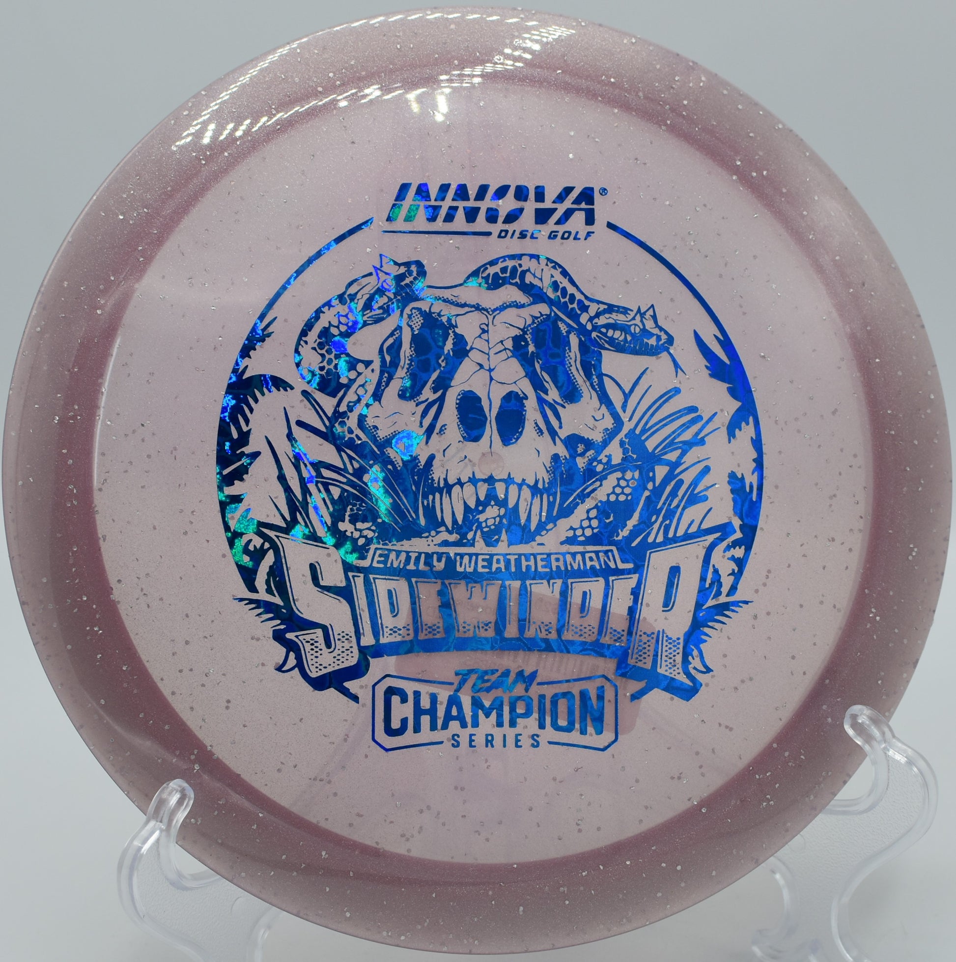 "Innova Moondust Sidewinder, the best disc for learning roller shots, available in Seattle, WA."
