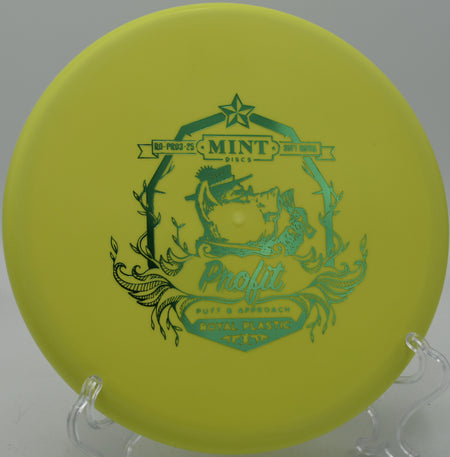 Royal Profit mid-flight on a spin putt line at DeLaveaga Disc Golf Course in Santa Cruz, California

