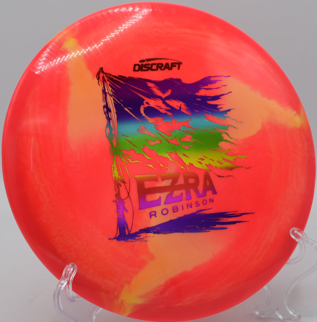 Player throwing a soft anhyzer with an ESP Swirl Glide at The Fort in Ogden, Utah.


