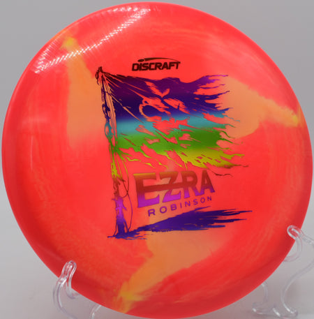Player throwing a soft anhyzer with an ESP Swirl Glide at The Fort in Ogden, Utah.


