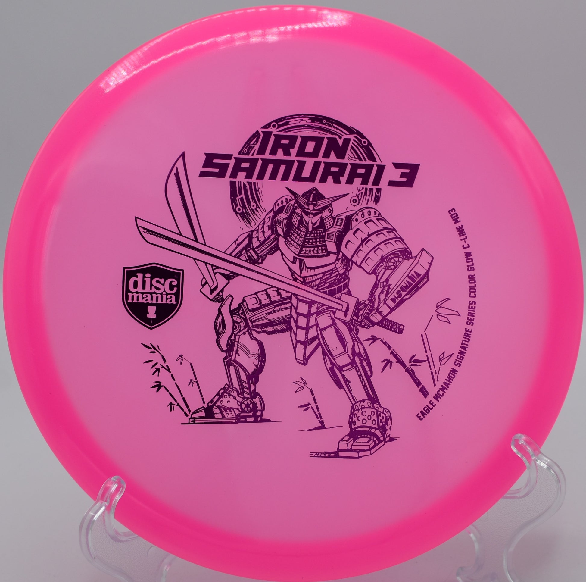 "Discmania Iron Samurai 3, a limited-edition midrange with a smooth fade, shipping to Tampa, FL."
