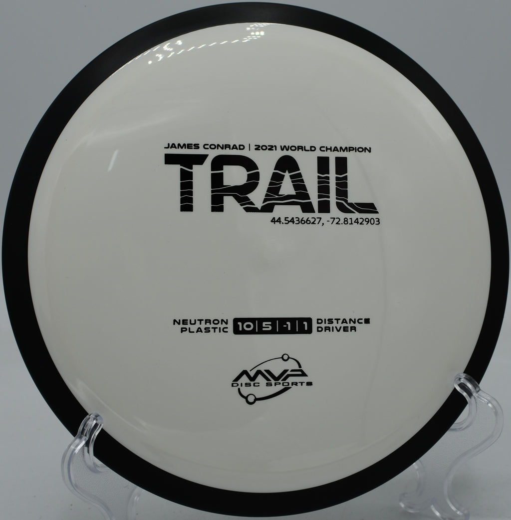 MVP Neutron Trail released on a smooth hyzer at Flip City Disc Golf Park in Shelby, Michigan

