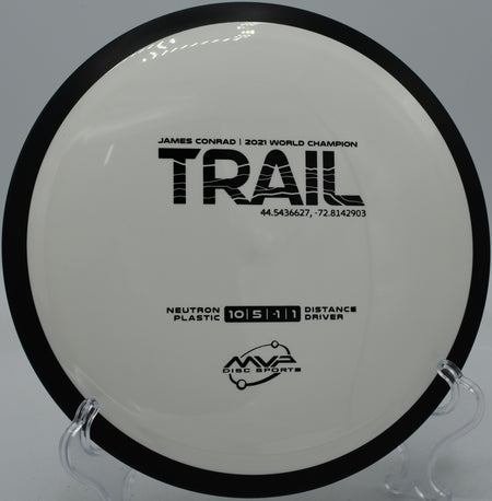 MVP Neutron Trail released on a smooth hyzer at Flip City Disc Golf Park in Shelby, Michigan

