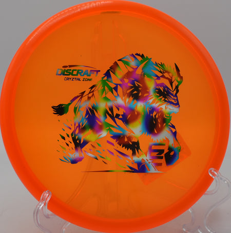 Player using a CryZtal Zone for a wind-resistant upshot at Panther Creek DGC in Springfield, Illinois.

