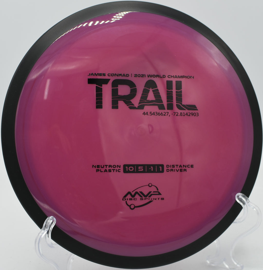 Close-up of Neutron Trail with vibrant colorway on display at Osage Grove DGC in Grove, Oklahoma

