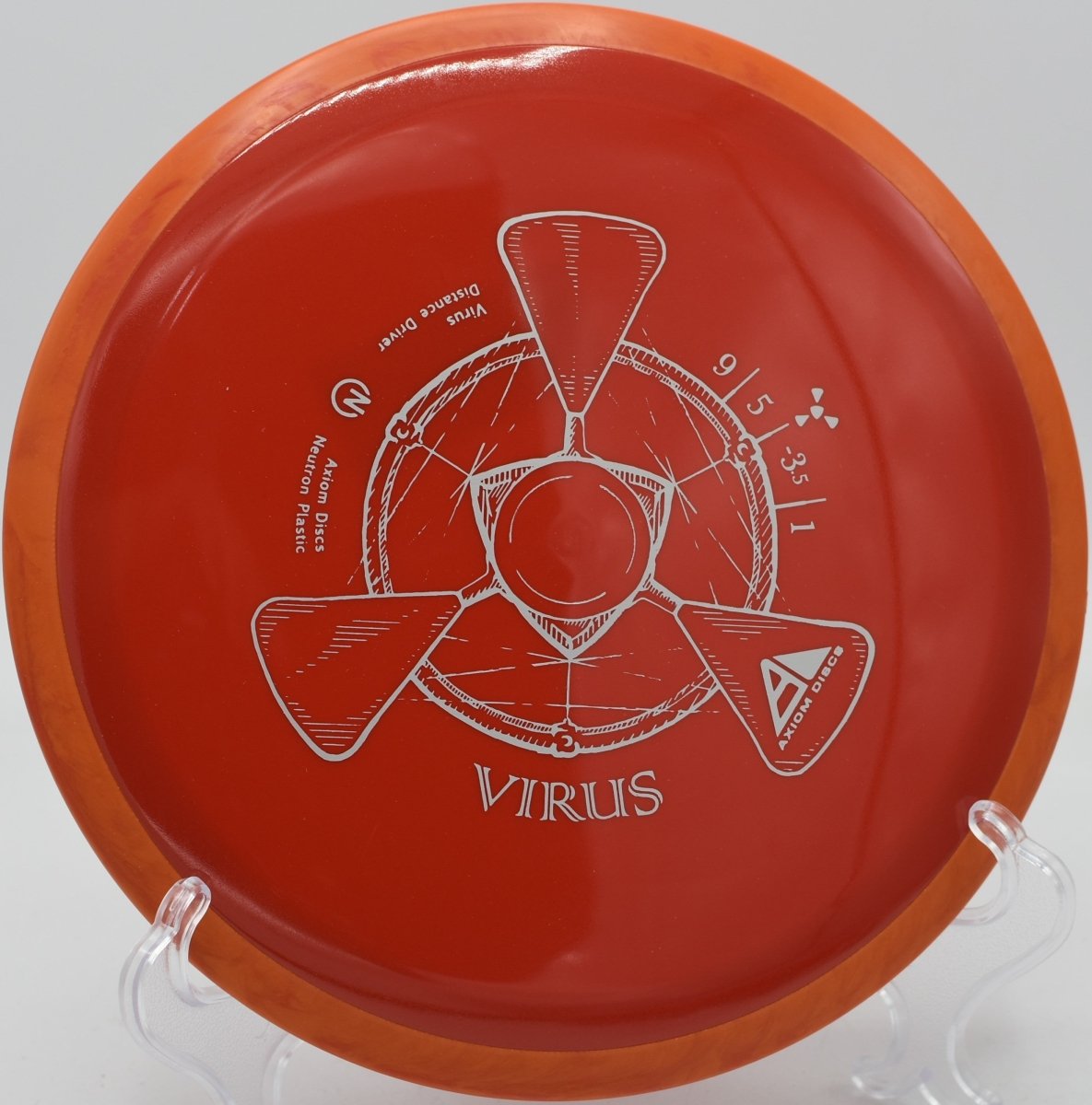 MVP Virus understable driver long glide shot at Milo McIver State Park Disc Golf Course in Estacada, Oregon