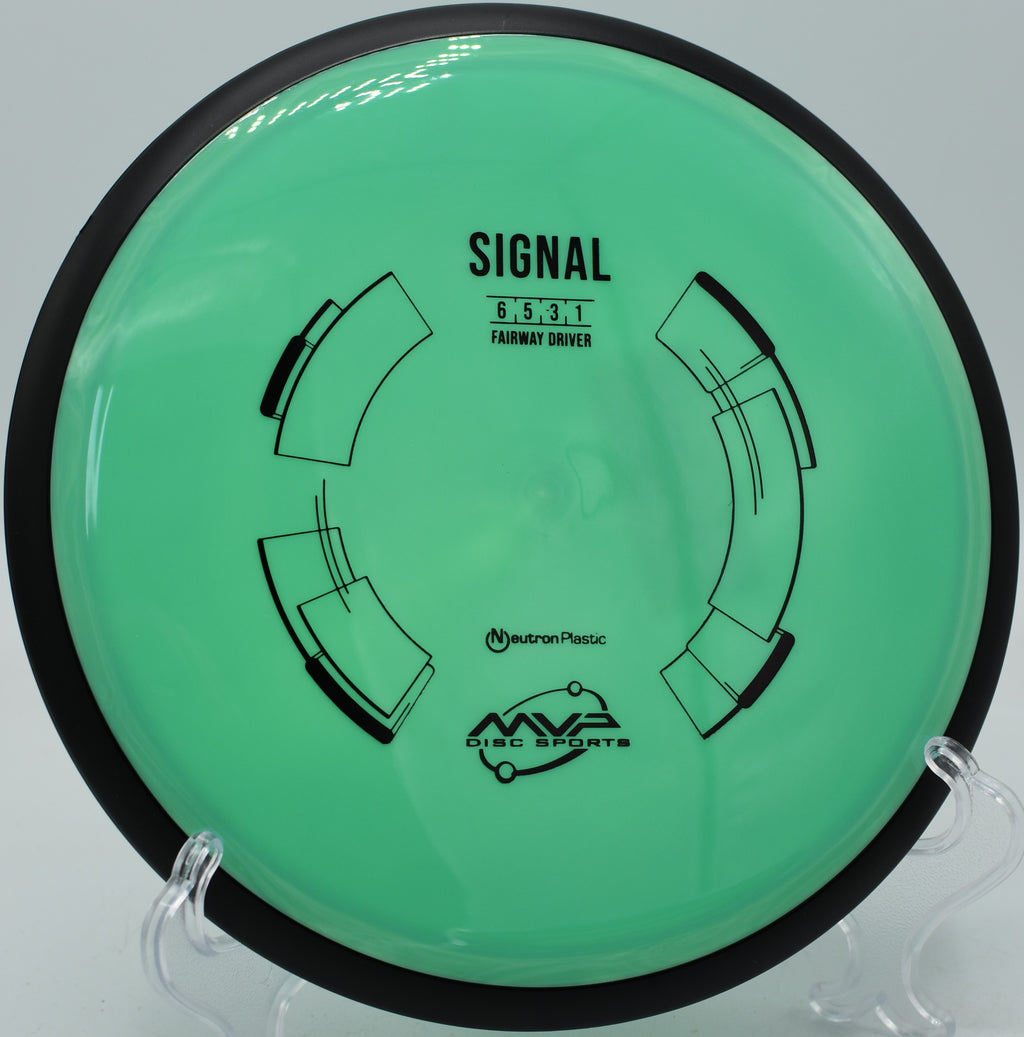 MVP Neutron Signal in-hand before a backhand drive at White Cedar DGC in Henniker, New Hampshire







