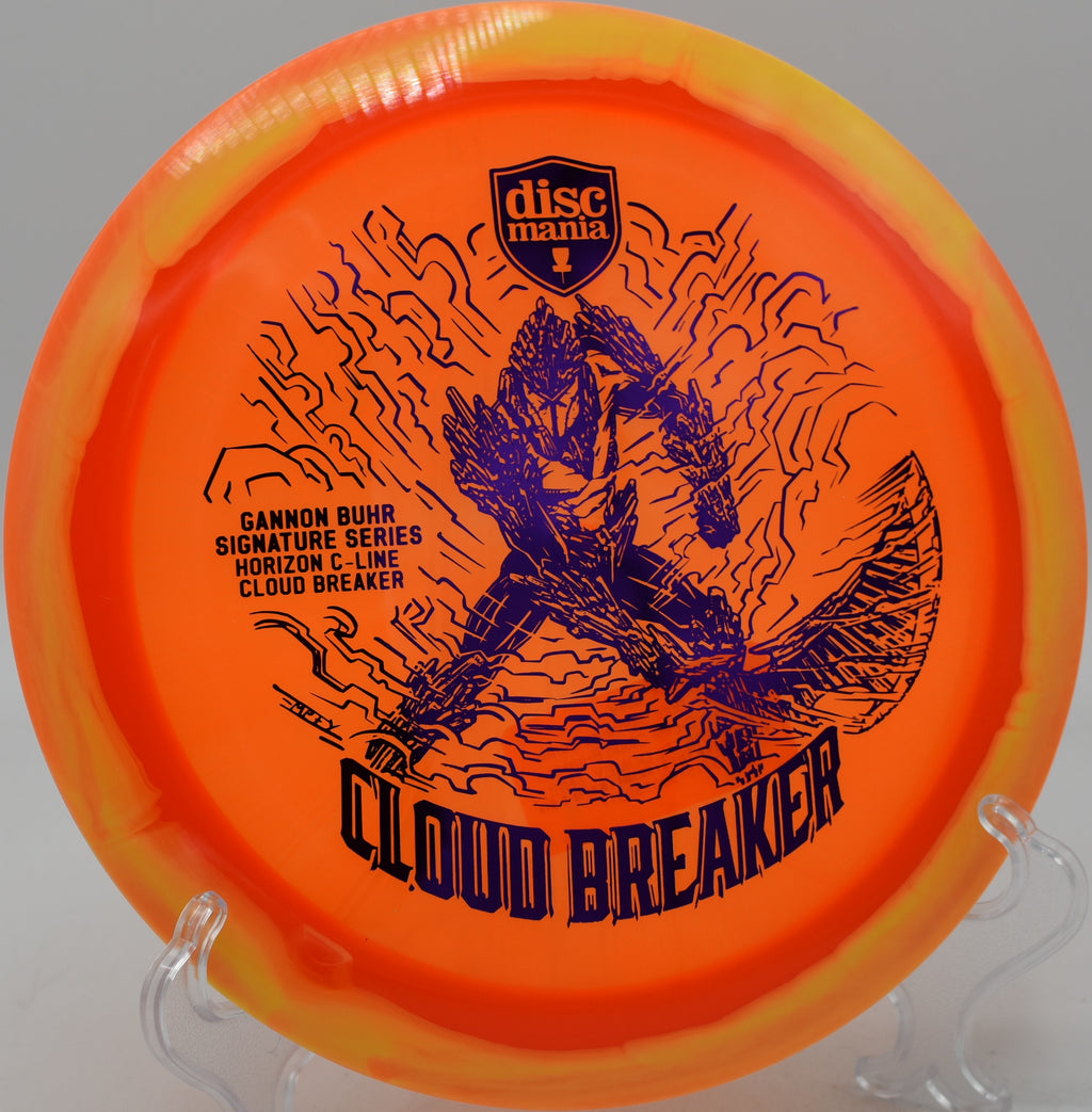 Gannon Buhr Horizon Cloud Breaker attacking the island green at Veterans Park DGC in Arlington, Texas.

