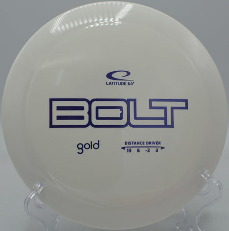 Gold Bolt soaring past tree lines at West Creek Disc Golf Course in Richmond, Virginia

