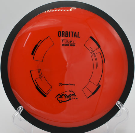 MVP Neutron Orbital launching into a tailwind drive on Hole 9 at Rollin Ridge Disc Golf Course, Reedsville, Wisconsin.
