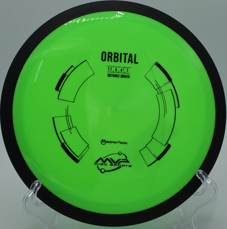 Neutron Orbital staying airborne for max distance on Hole 16 at Timber Ridge Disc Golf Course, Castile, New York.
