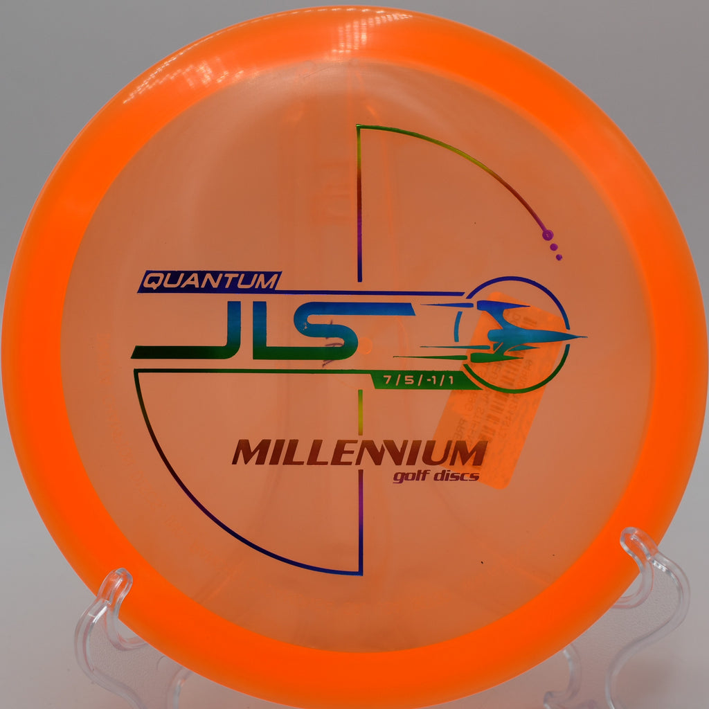 Quantum JLS holding a smooth, straight flight on Hole 6 at Brandywine Creek Disc Golf Course, Wilmington, Delaware.
