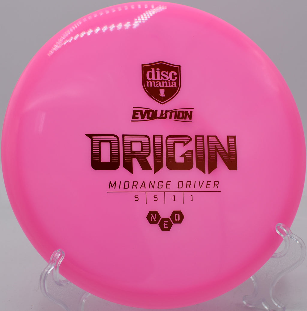Discmania Neo Origin mid-flight during a turnover approach at Rotary Park in Huntington, West Virginia


