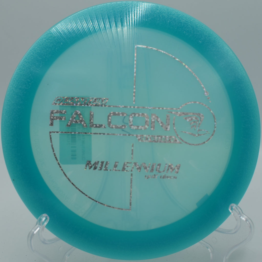 Millennium Quantum Falcon carving a perfect S-curve on Hole 12 at Blue Ribbon Pines Disc Golf Course, East Bethel, Minnesota.
