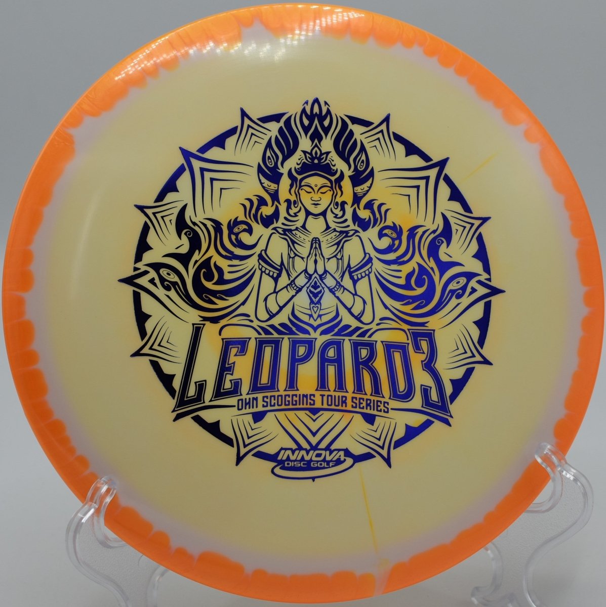 Halo Leopard3 (2021 Ohn Scoggins) fairway driver drifting on a smooth hyzer-flip at Paw Paw Park Disc Golf Course in Benton Harbor, Michigan, carrying clean glide, workable turn, and a soft finishing fade for precision disc golf fairway control