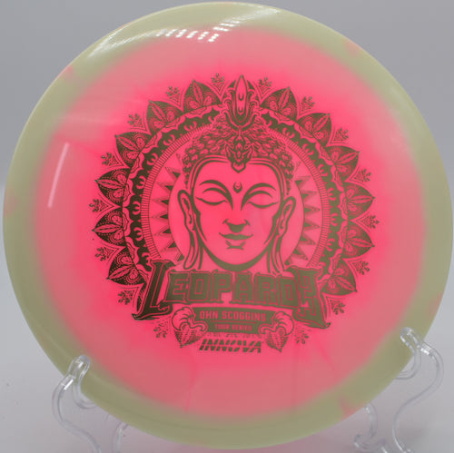 Glow Ohn Scoggins Leopard3 designed for effortless S-curve flights in Fargo, North Dakota – ideal for players seeking controlled turnover drives.
