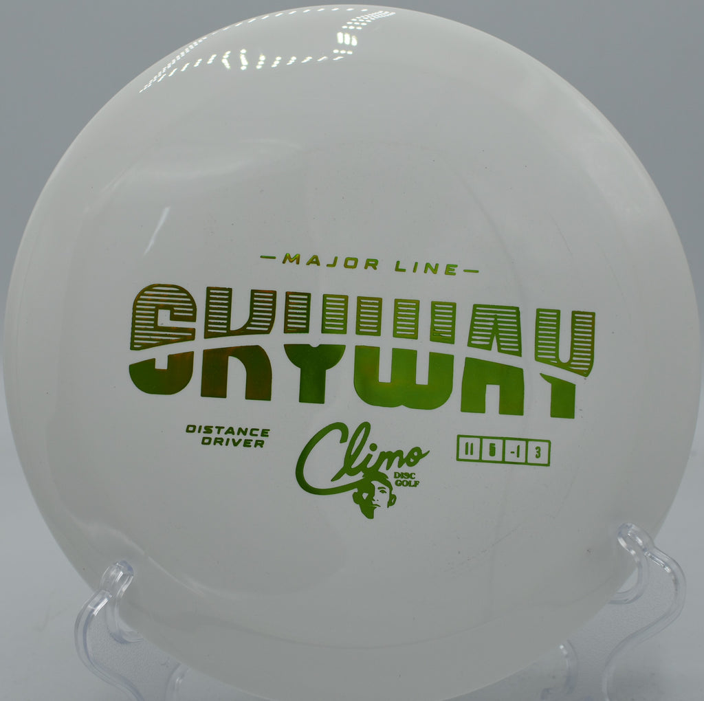 Climo Discs Skyway fading hard around a corner at Whispering Falls DGC in Greencastle, Pennsylvania.

