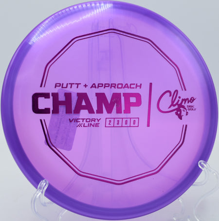 Victory Line Champ hyzering gently into the circle at Whispering Falls DGC in Greencastle, Pennsylvania.


