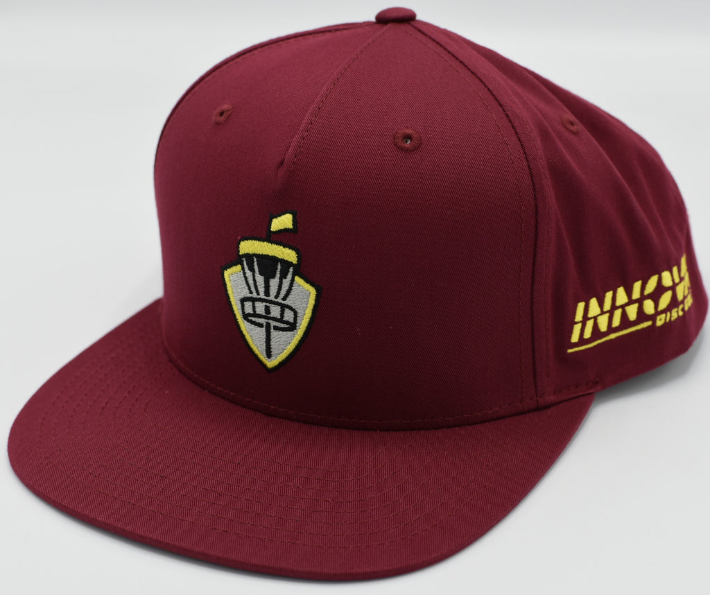 Innova Podium Basket Adjustable Performance Disc Golf Hat-Maroon Red