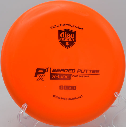 Beaded P1x launched on a soft hyzer approach at Earlewood Park Disc Golf Course in Columbia, South Carolina

