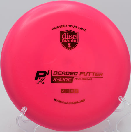 P1x putter in hand before a spin putt at Idlewild Disc Golf Course in Burlington, Kentucky

