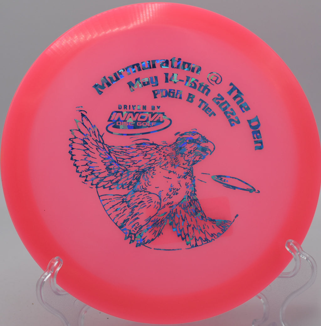 Innova Glow Eagle dominating night rounds in Boise, Idaho—perfect for controlled turnovers and high-speed fairway control.
