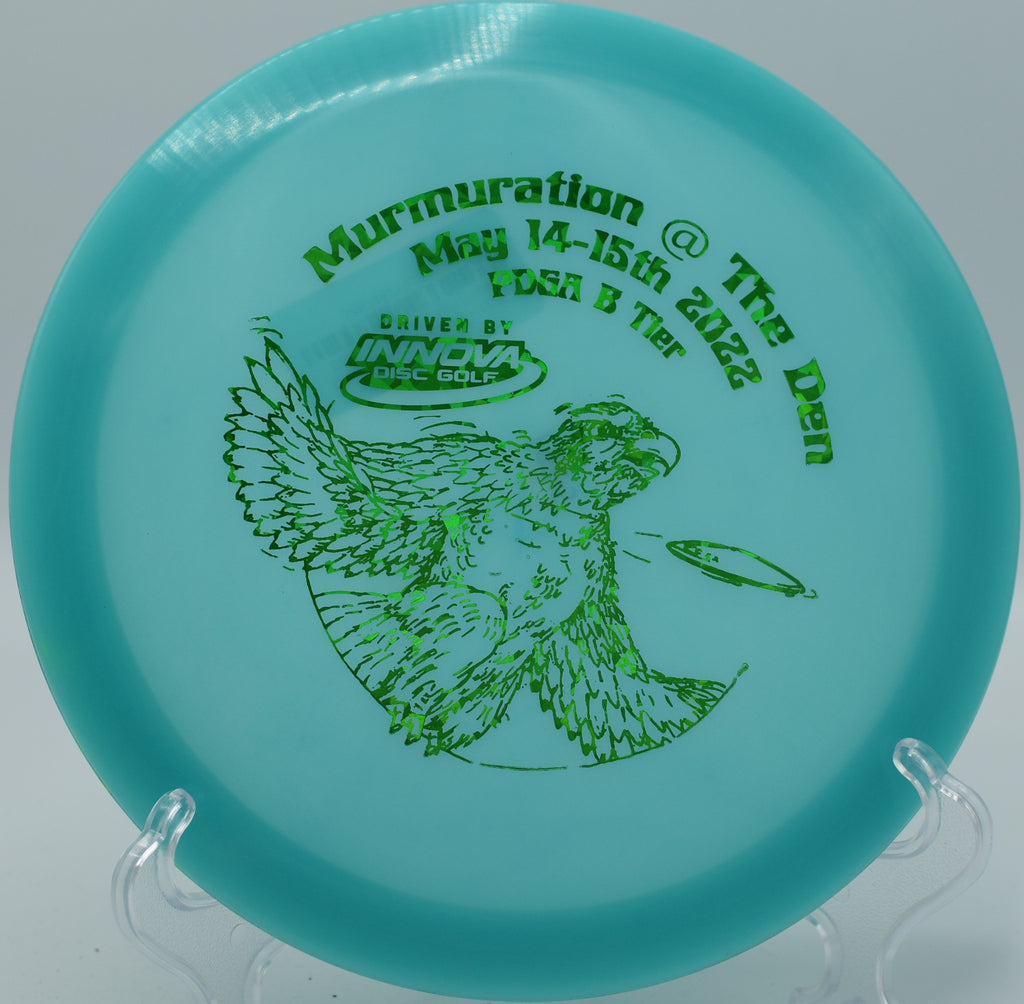 Innova Glow Eagle thriving in night play in Cheyenne, Wyoming—ideal for backhand and forehand precision shots.
