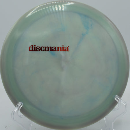 Discmania DD in Swirly S-Line plastic sailing down a tunnel fairway at Tyler State Park in Newtown, Pennsylvania.

