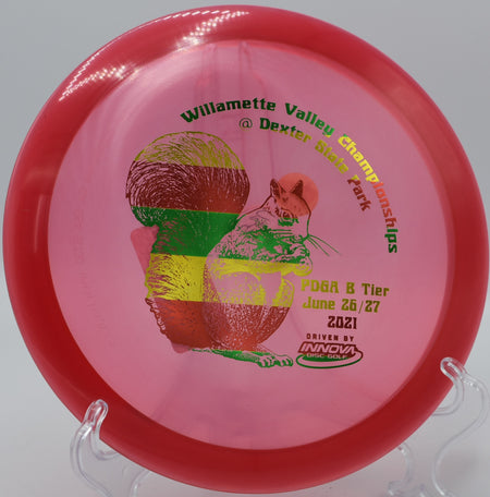 Innova Champion TeeBird gliding effortlessly through a tight wooded gap on Hole 14 at Moraine State Park Disc Golf Course, Portersville, Pennsylvania.
