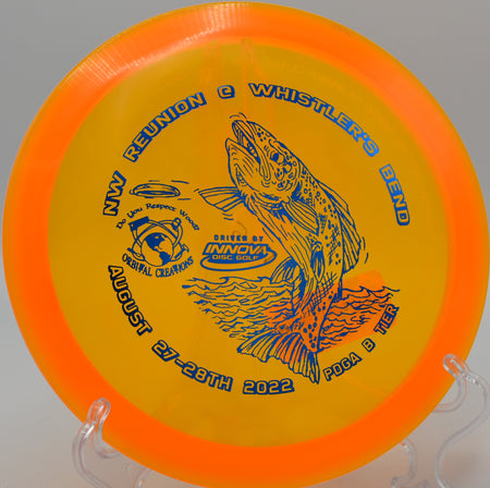 Champion Eagle flying true on Hole 6 at Flyboy Aviation Disc Golf Course, Whitesburg, Georgia.
