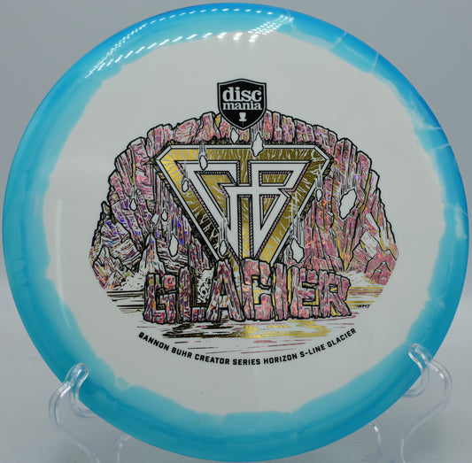 Discmania Horizon Glacier midrange carving a clean hyzer at Nevin Park in Charlotte, NC.

