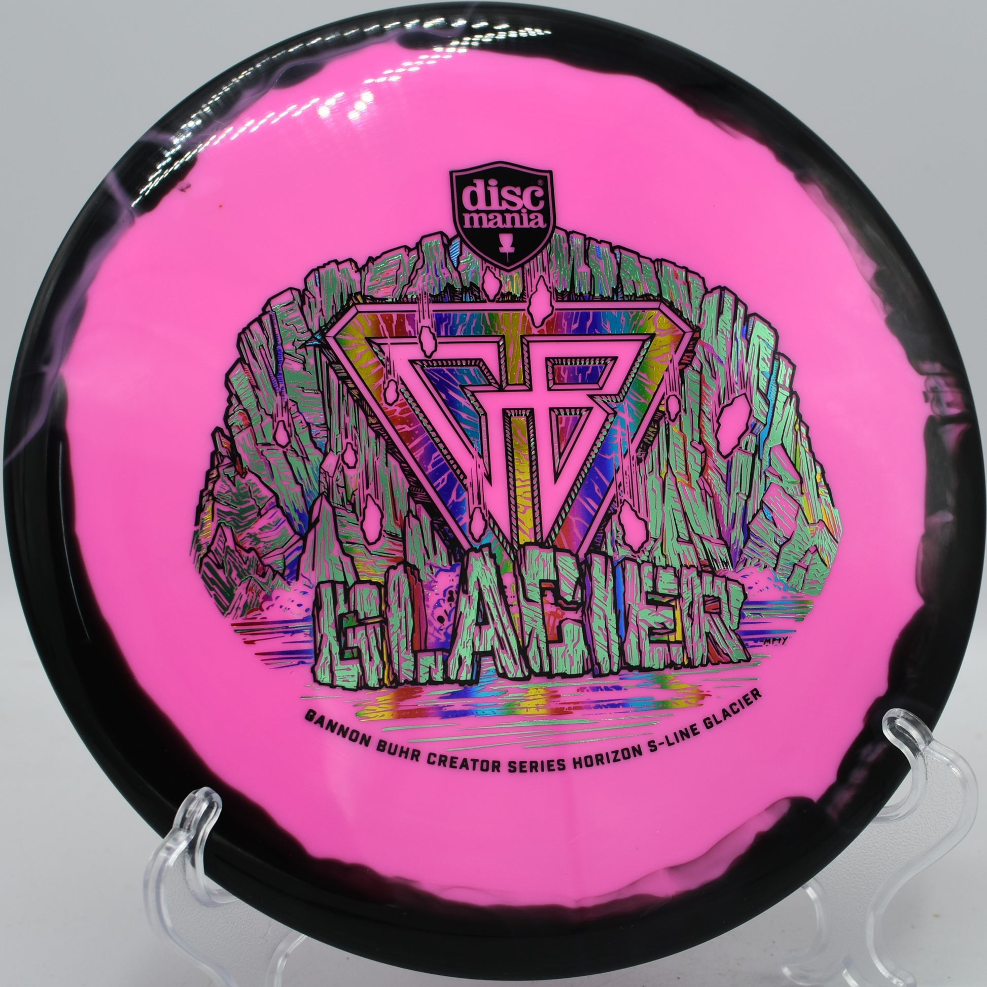 Discmania Glacier midrange fading late into the basket on a technical upshot.

