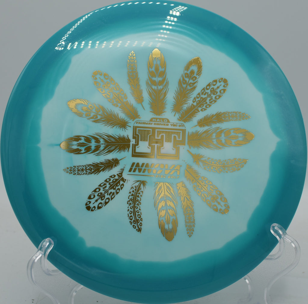 Gentle hyzer-flip with the Halo Star IT threading a tunnel gap at Idlewild in Burlington, Kentucky.

