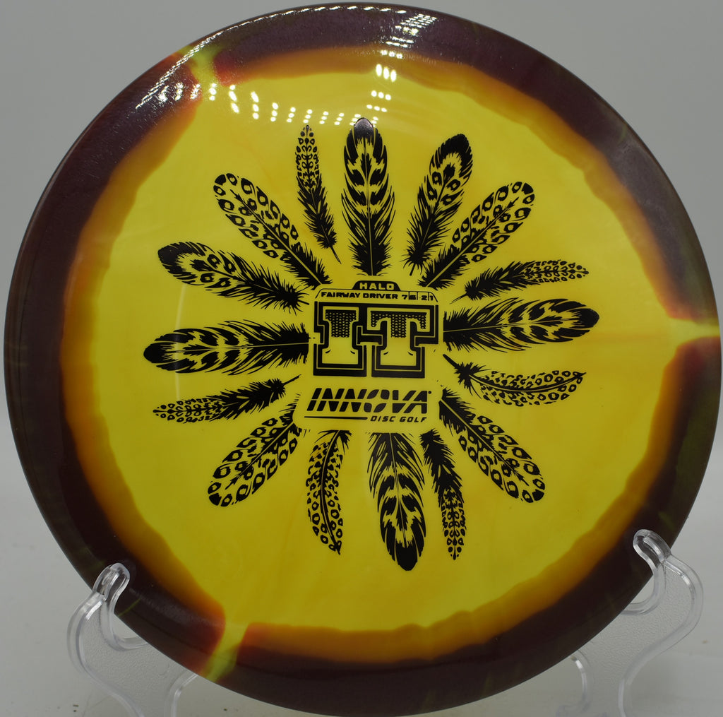 Innova’s Halo Star IT executing a standstill roller shot at Ewing Park in Des Moines, Iowa.

