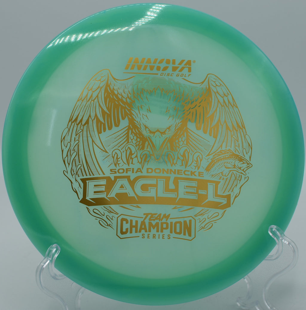 Glow Eagle-L carving a precise line on Hole 10 at Maple Hill Disc Golf Course, Leicester, Massachusetts.
