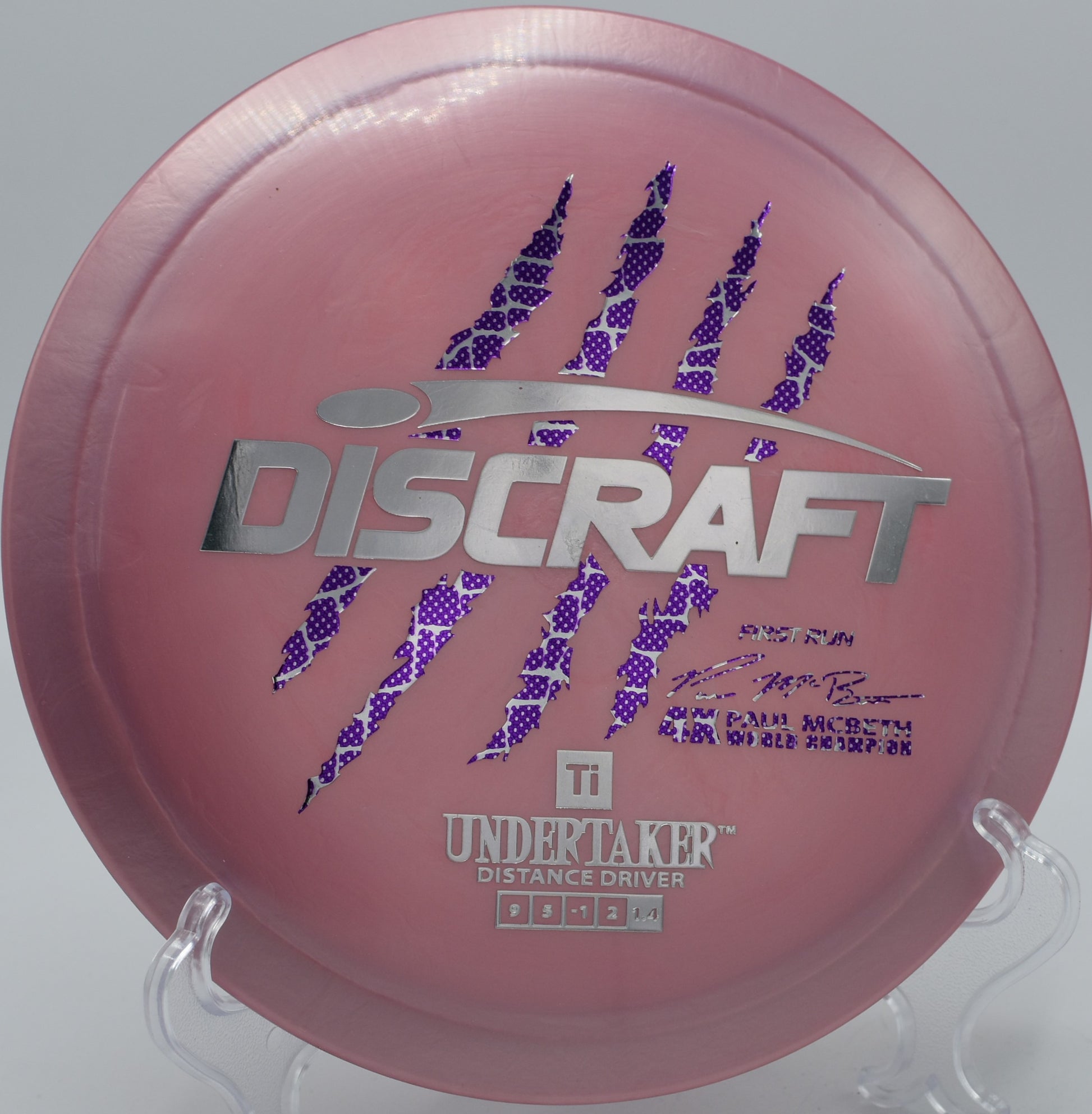 Discraft Undertaker holding a smooth flex line on Hole 8 at Maple Hill Disc Golf Course, Leicester, Massachusetts.







