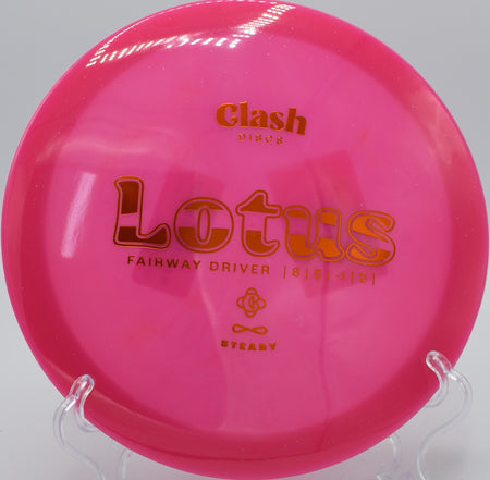 Clash Discs Steady Lotus settling softly onto the green on Hole 4 at Wreckreator Disc Golf Course, Palouse, Washington.
