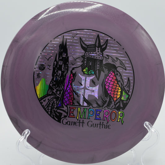 S-Blend Emperor handling a tailwind with ease on Hole 10 at Rolling Pines Disc Golf Course, Wilkesboro, North Carolina.
