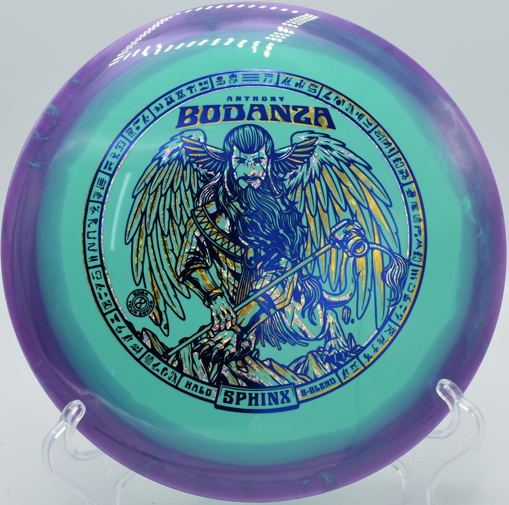 Halo S-Blend Sphinx executing a perfect turnover shot on Hole 10 at Sandy Point Disc Golf Ranch, Lac Du Flambeau, Wisconsin.
